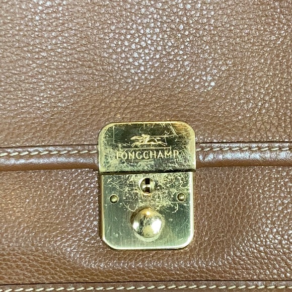 Vintage Longchamp Leather Envelope Clutch - Picture 6 of 17